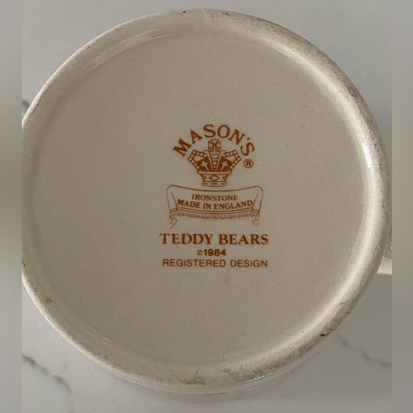 💙Mason’s 1984 Cream Mug with Teddy Bear Design Made in England - Picture 3 of 3
